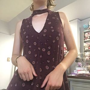 Maroon keyhole dress